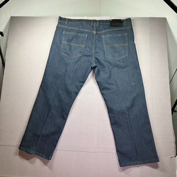 Linea Uomo Jeans Mens 42x30 Blue Relaxed Baggy Denim Skate Grunge Dark Wash - Picture 16 of 16